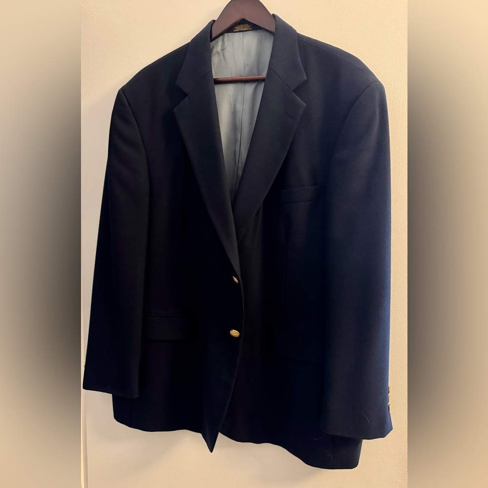 Stafford Blue Sport Coat with Classic Notched Lapel